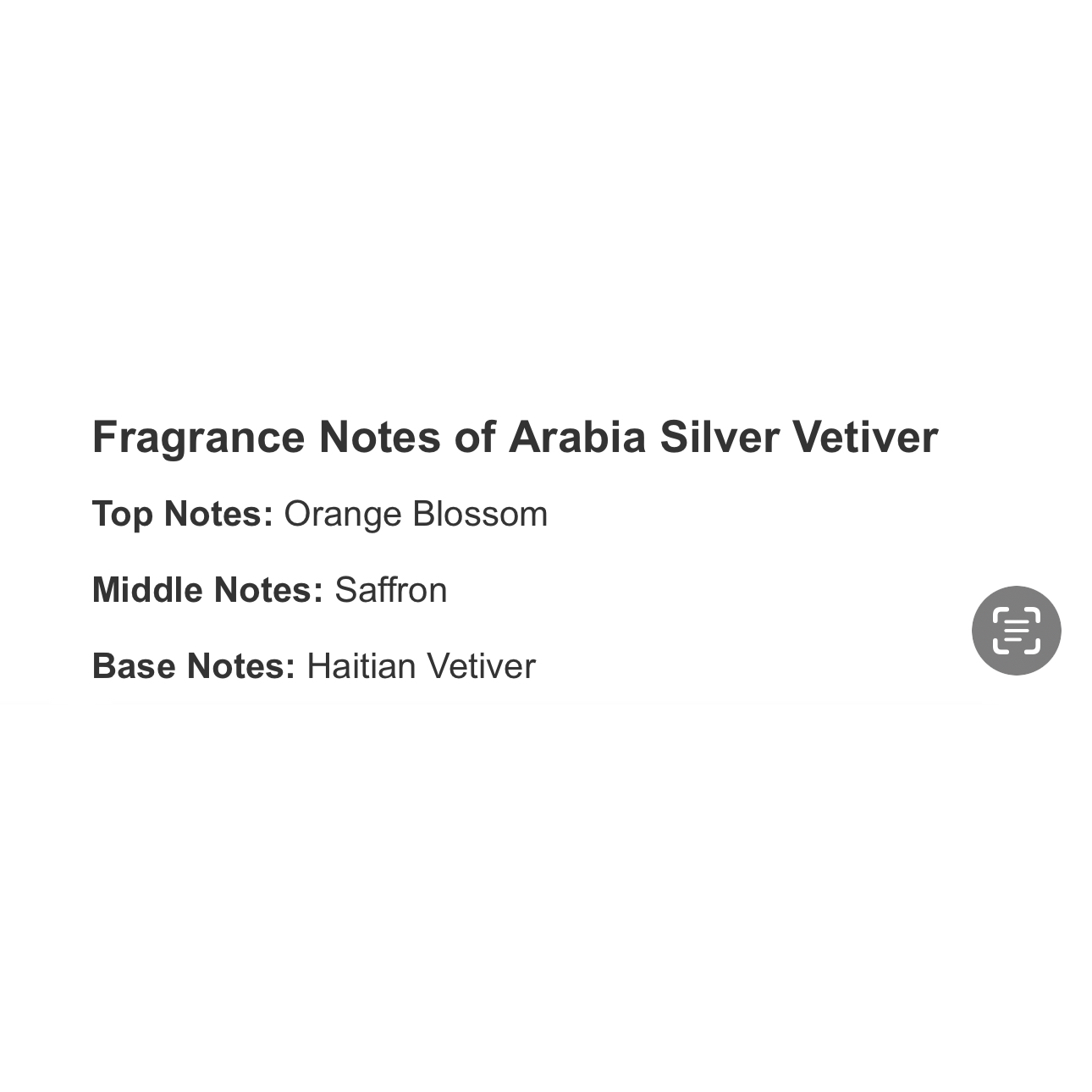 ARABIA SILVER VETIVER BY LE CHAMEAU